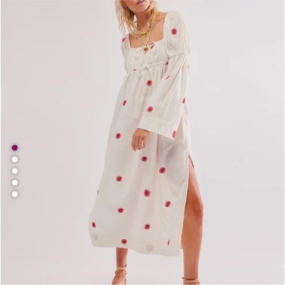 Free People White Floral Women's Dress
